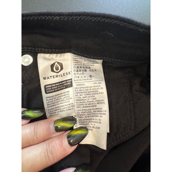 Levis Womens 311 Shaping Skinny Jeans Black Denim Size 31 x30 - Picture 9 of 11